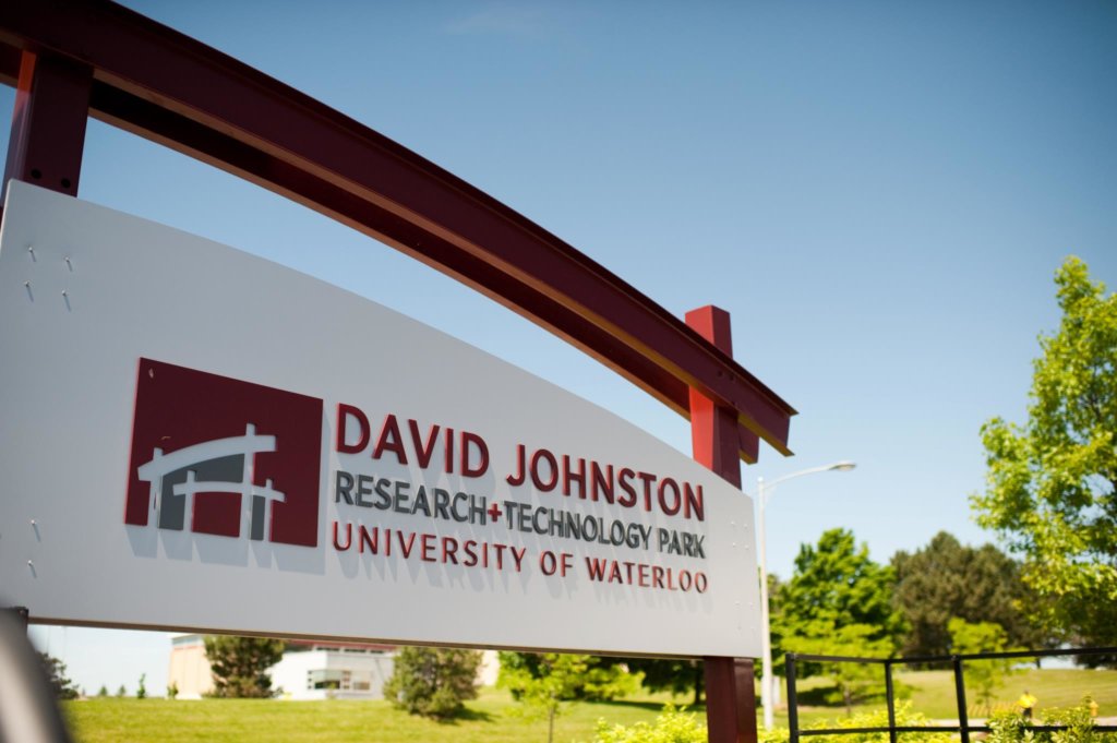 David Johnston Research and Technology Park sign, Waterloo