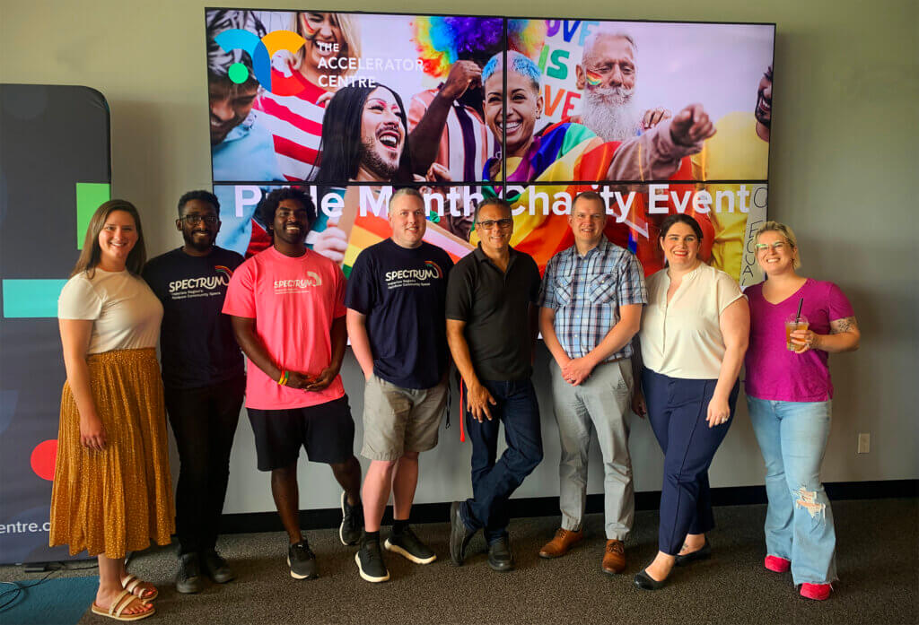 From Left to Right: Meghan Gervais, Fabian Fletcher, Celestine Unugboji, Scott Williams, Mike Pereira, Dan Robert, Tabatha Laverty, and Stephanie Jenner  